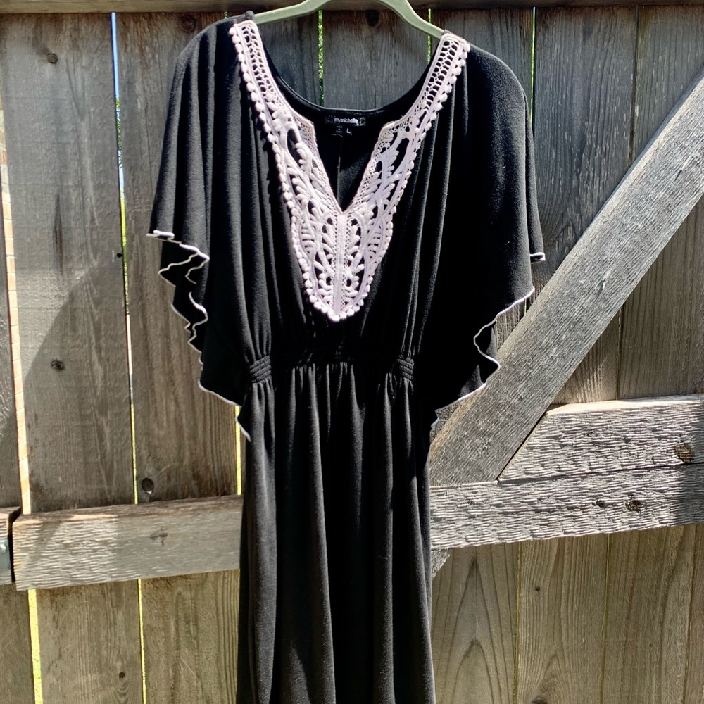 Women’s L My Michelle Black Boho Dress